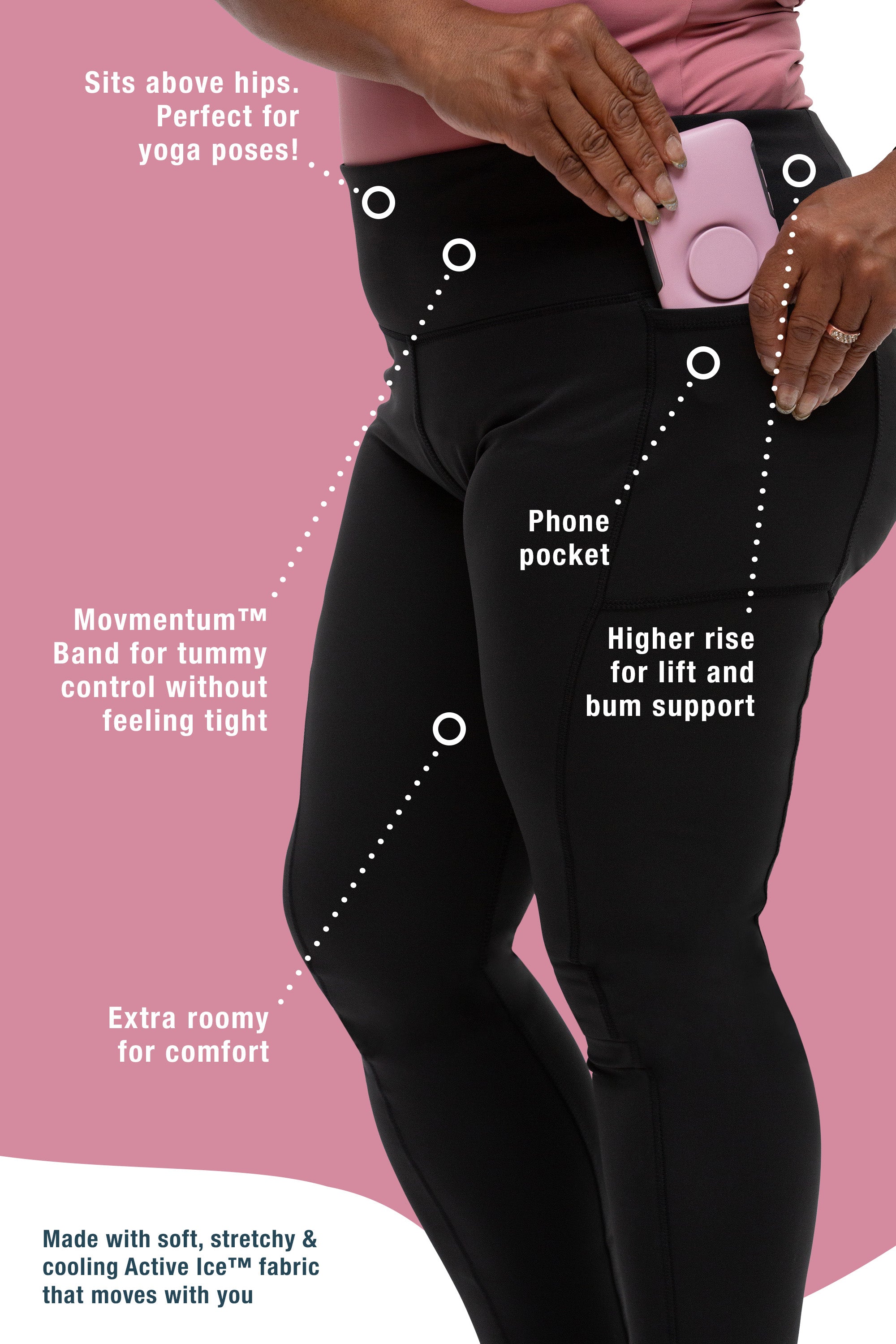 Apana Tummy Control Active Pants, Tights & Leggings